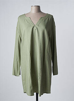 Robe mi-longue vert CREAM pour femme