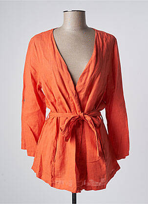 Veste casual poches orange LILI & CAROLINE femme