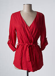 Veste casual poches rouge LILI & CAROLINE femme