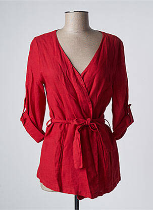 Veste casual poches rouge LILI & CAROLINE femme