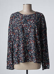 Blouse imprimé fleurs manches longues noir KANOPE femme