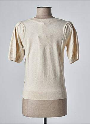 Pull resserrée sur le bas manches courtes beige CREAM femme