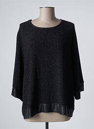 Top imprimé fantaisie manches longues noir QUINZE HEURES TRENTE femme