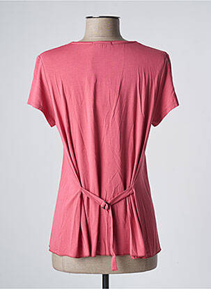 Top stretch manches courtes rose SEE THE MOON femme