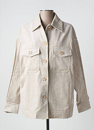 Veste casual coupe droite beige SEE THE MOON femme