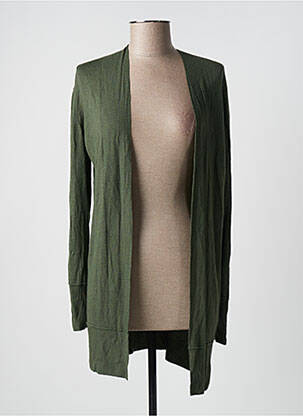 Gilet manches longues stretch vert NINATI femme