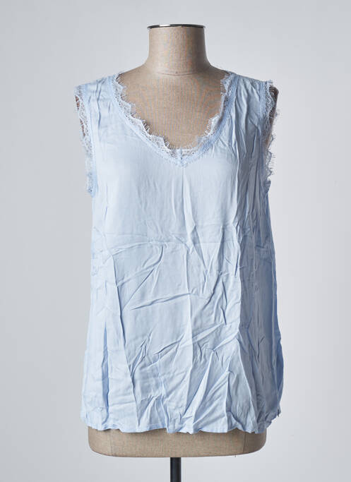 Top coupe fluide sans manche bleu CREAM femme