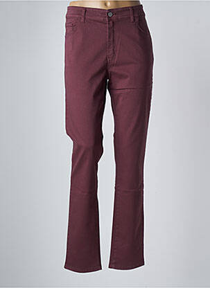 Pantalon slim tissage popeline taille normale rouge COWEST femme