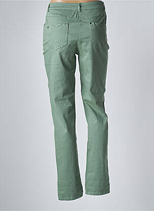 Pantalon slim tissage popeline taille normale vert GUY DUBOUIS femme
