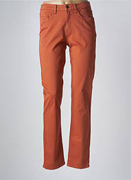 Pantalon slim tissage popeline taille normale orange GUY DUBOUIS femme