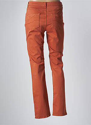 Pantalon slim tissage popeline taille normale orange GUY DUBOUIS femme