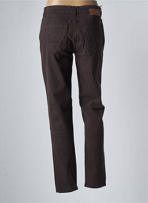 Pantalon slim tissage popeline taille normale marron LOLA ESPELETA femme