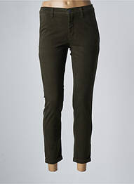 Pantalon 7/8 stretch taille normale vert LCDN femme