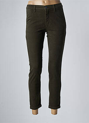 Pantalon 7/8 stretch taille normale vert LCDN femme