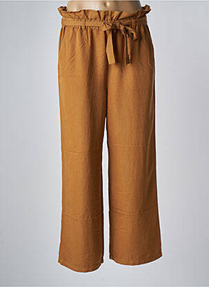Pantalon 7/8 taille haute taille haute jaune CREAM femme