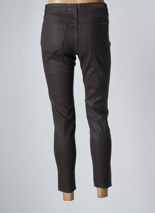Pantalon 7/8 stretch taille normale marron LCDN femme