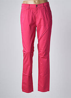 Pantalon slim tissage popeline taille normale rose LCDN femme