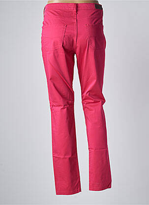 Pantalon slim tissage popeline taille normale rose LCDN femme