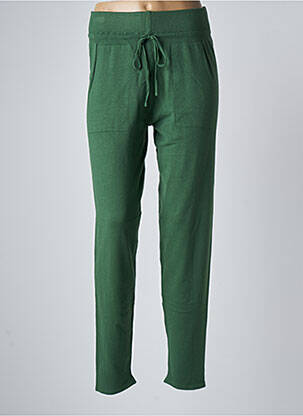 Pantalon slim taille élastique taille normale vert ANDAM femme