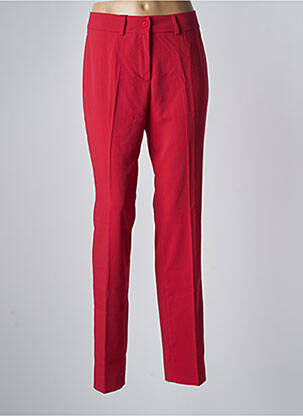 Pantalon chino tissage popeline taille normale rouge LCDN femme