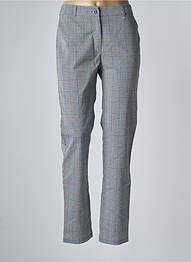 Pantalon chino fermeture zippée sous rabat boutonné taille normale bleu LE PETIT BAIGNEUR femme
