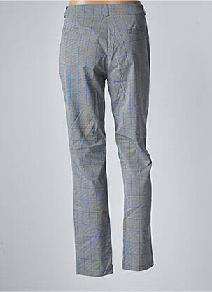 Pantalon chino fermeture zippée sous rabat boutonné taille normale bleu LE PETIT BAIGNEUR femme
