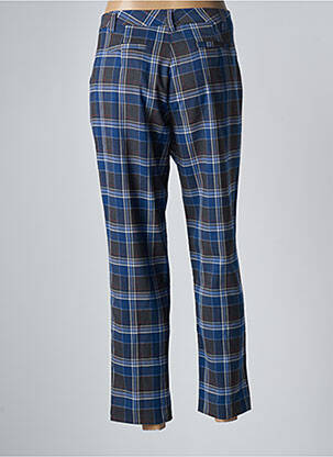 Pantalon chino tissage popeline taille normale bleu SEE THE MOON femme