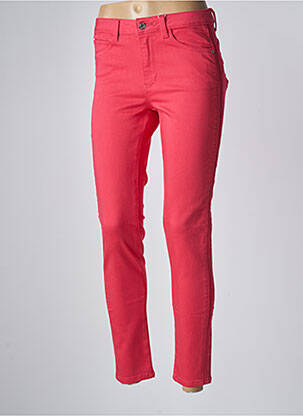 Pantalon slim tissage popeline taille normale rouge C'EST BEAU LA VIE femme