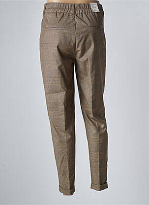 Pantalon chino fermeture zippée sous rabat boutonné taille normale beige KANOPE femme