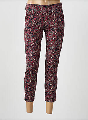 Pantacourt tissage popeline taille normale rouge FREEMAN T.PORTER femme