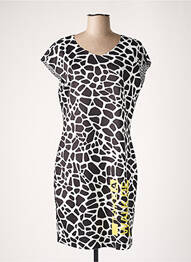 Robe mi-longue manches courtes manches courtes noir TUZZI femme