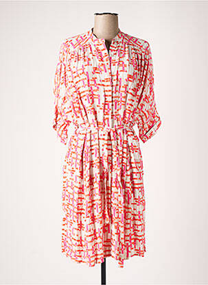 Robe courte manches courtes manches courtes rose ZILCH femme