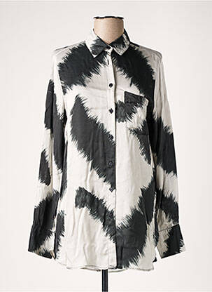 Chemisier imprimé fantaisie manches longues gris MARC AUREL femme