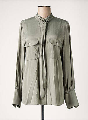 Chemisier coupe fluide manches longues vert MARC AUREL femme