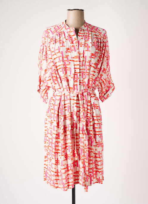 Robe courte manches courtes manches courtes rose ZILCH femme