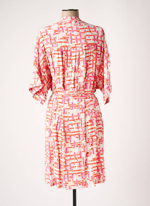 Robe courte manches courtes manches courtes rose ZILCH femme