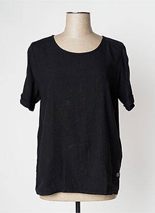 Blouse manches courtes manches courtes noir EAST DRIVE femme