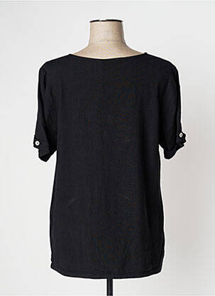 Blouse manches courtes manches courtes noir EAST DRIVE femme