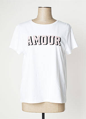 T-shirt coupe droite manches courtes blanc MARELLA femme