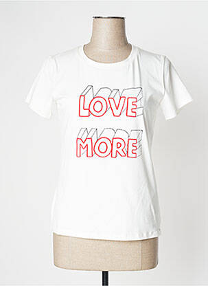 T-shirt coupe droite manches courtes blanc MY TWIN femme