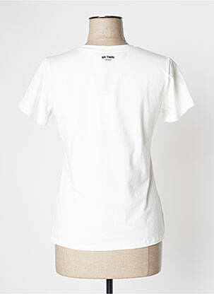 T-shirt coupe droite manches courtes blanc MY TWIN femme