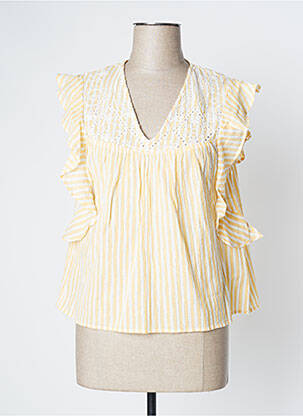 Blouse manches courtes manches courtes jaune MKT STUDIO femme