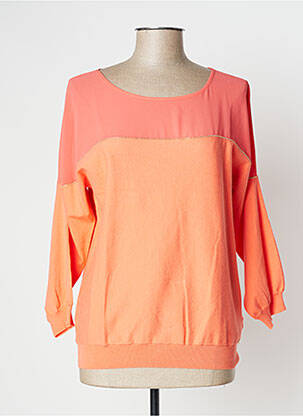 Pull col rond manches 3/4 orange KOCCA femme