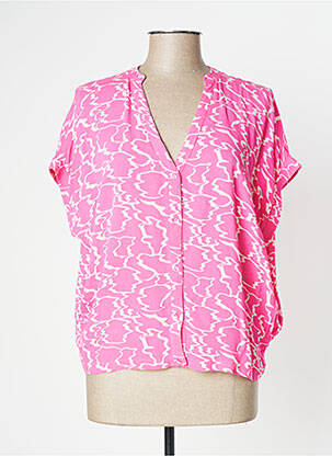 Chemisier manches courtes manches courtes rose ZILCH femme
