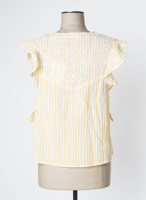 Blouse manches courtes manches courtes jaune MKT STUDIO femme