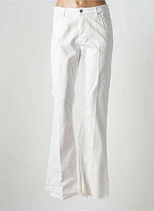 Pantalon flare stretch taille haute blanc KOCCA femme