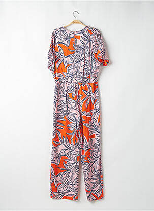 Combi-pantalon col cache-coeur manches courtes rose LEO & UGO femme