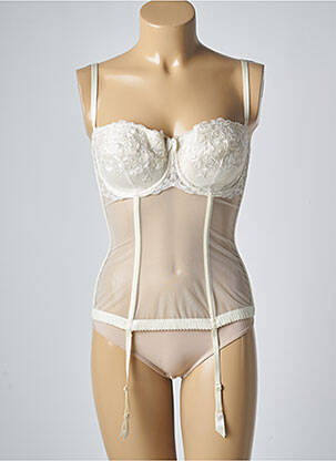 Guêpière/porte-jarretelle haut soutien-gorge moulé beige OSORÉ femme