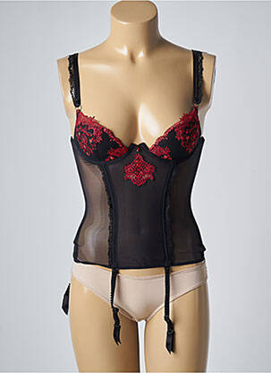 Guêpière/porte-jarretelle haut soutien-gorge moulé noir LISE CHARMEL femme