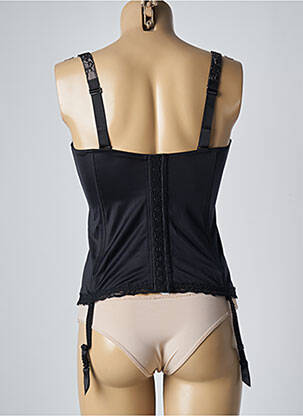 Guêpière/porte-jarretelle effet matière satinée noir EPRISE BY LISE CHARMEL femme